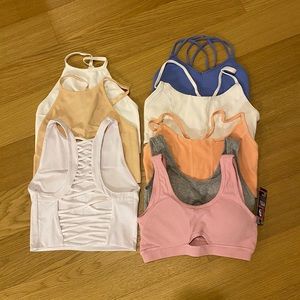 razorback tanks and sports bras , set of 8
